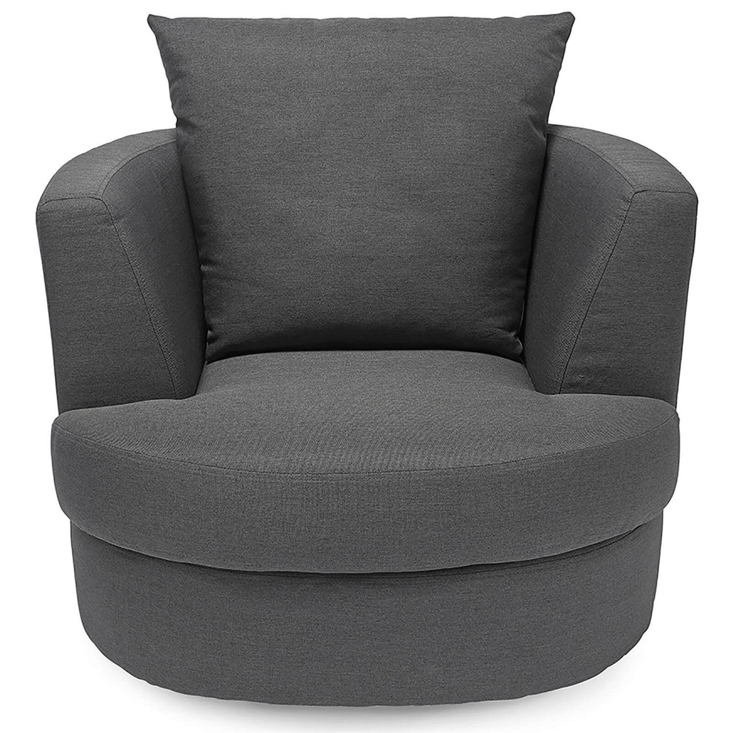Bliss Small Swivel Chair Grey Homebase, Grey Swivel Armchair Uk