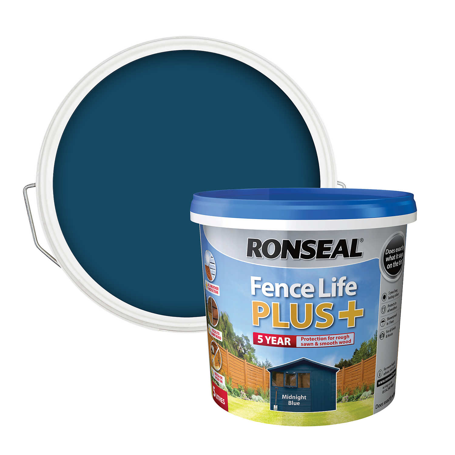 Ronseal Fence Life Plus Paint Midnight
