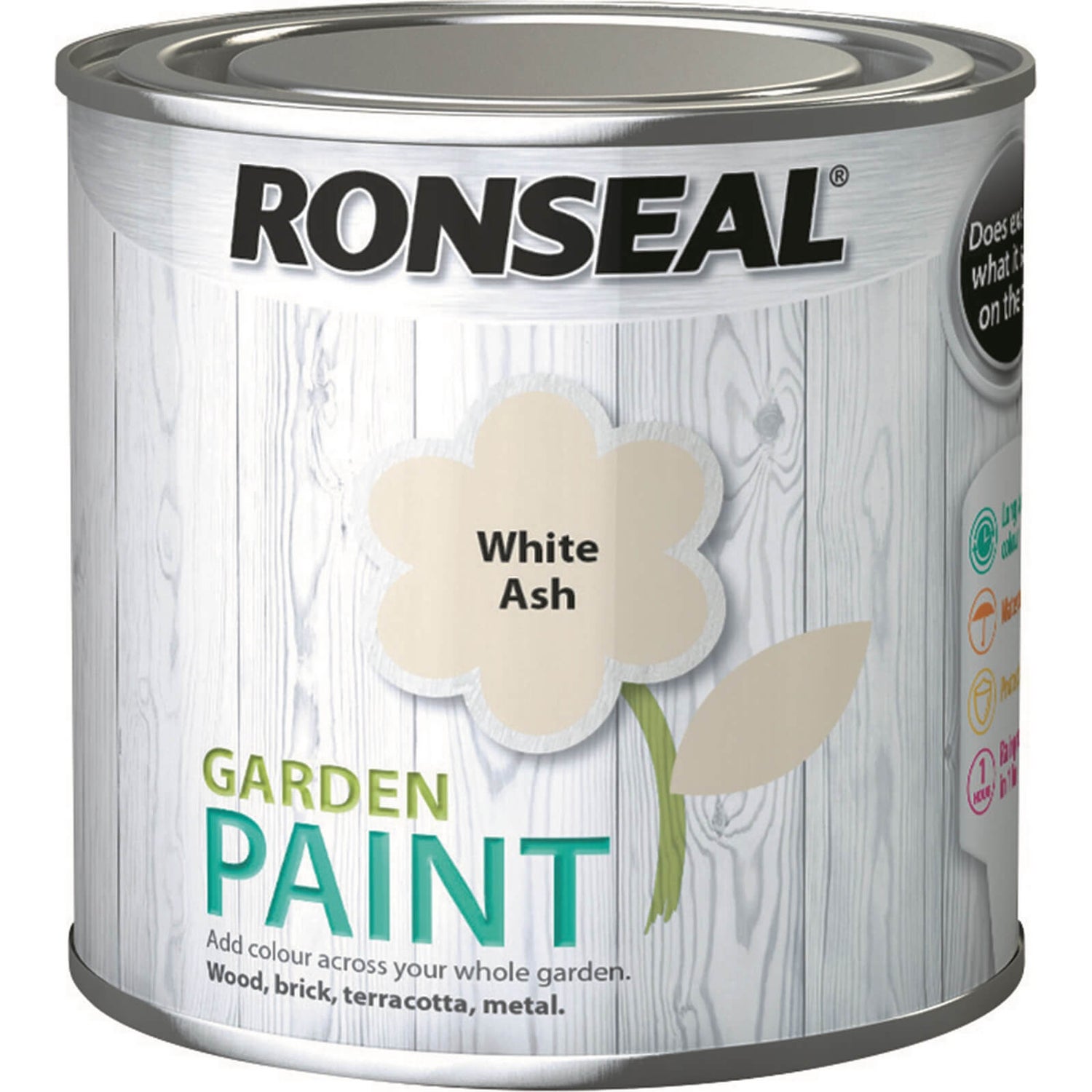 Ronseal Garden Paint White Ash 250ml Homebase