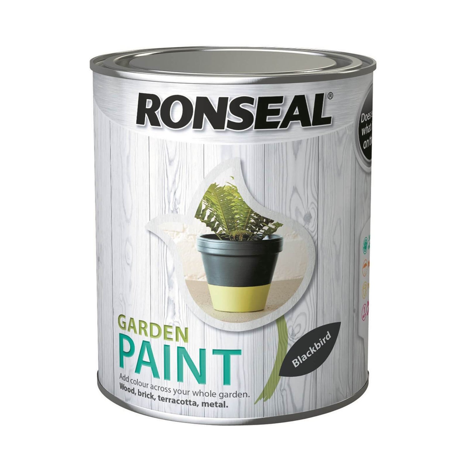 ronseal garden paint blackbird 750ml homebase