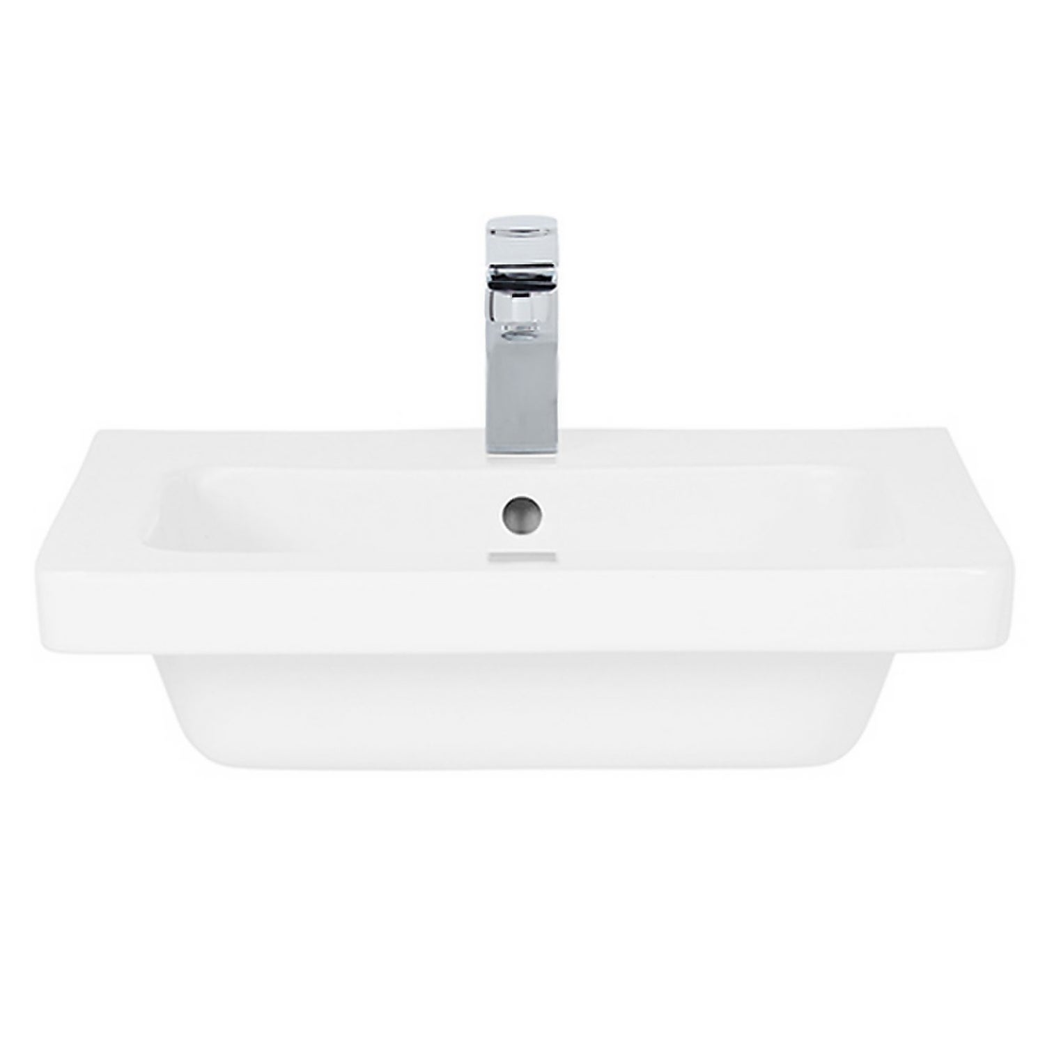 Falcon White Basin with 1 Tap Hole - 500mm