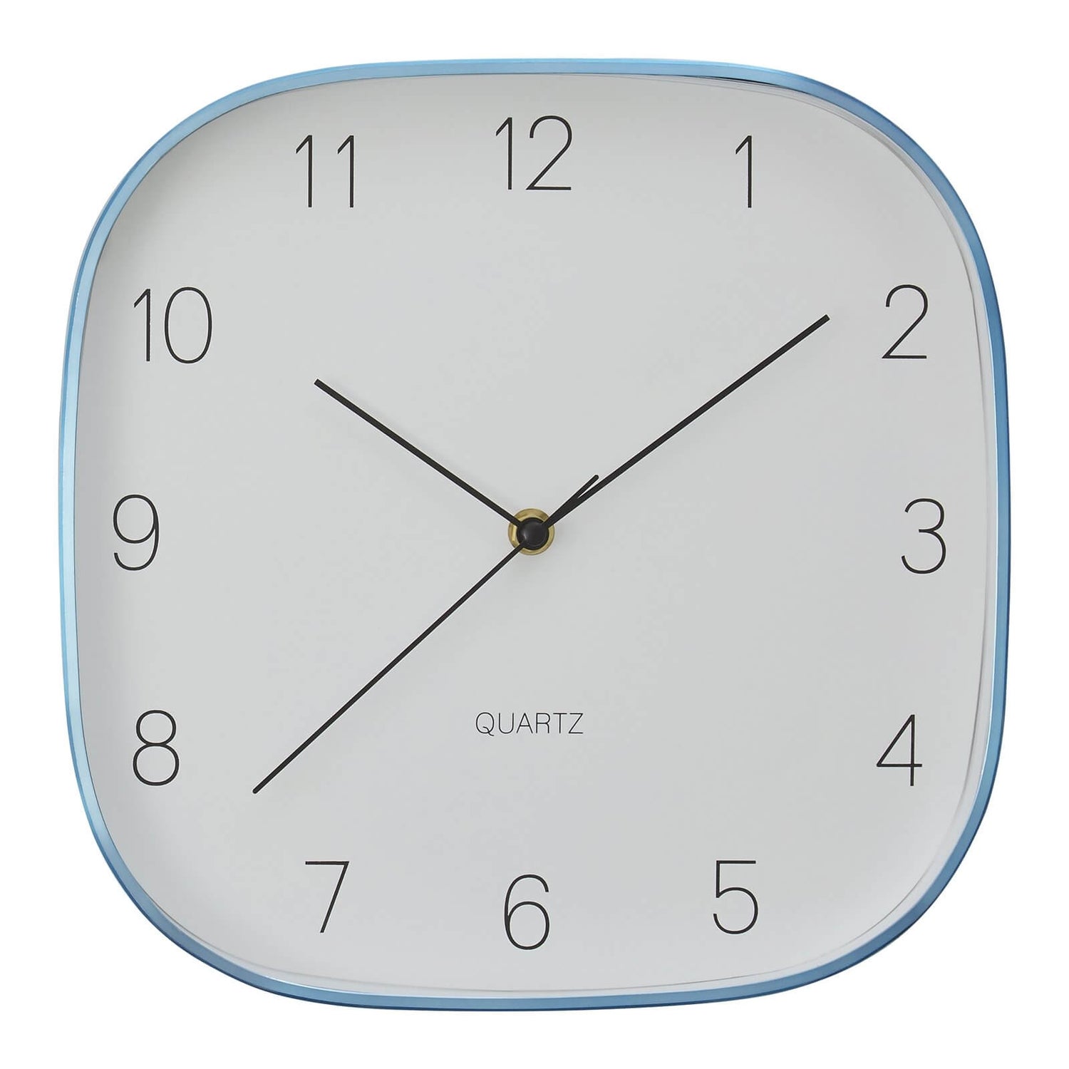 elko square wall clock blue homebase