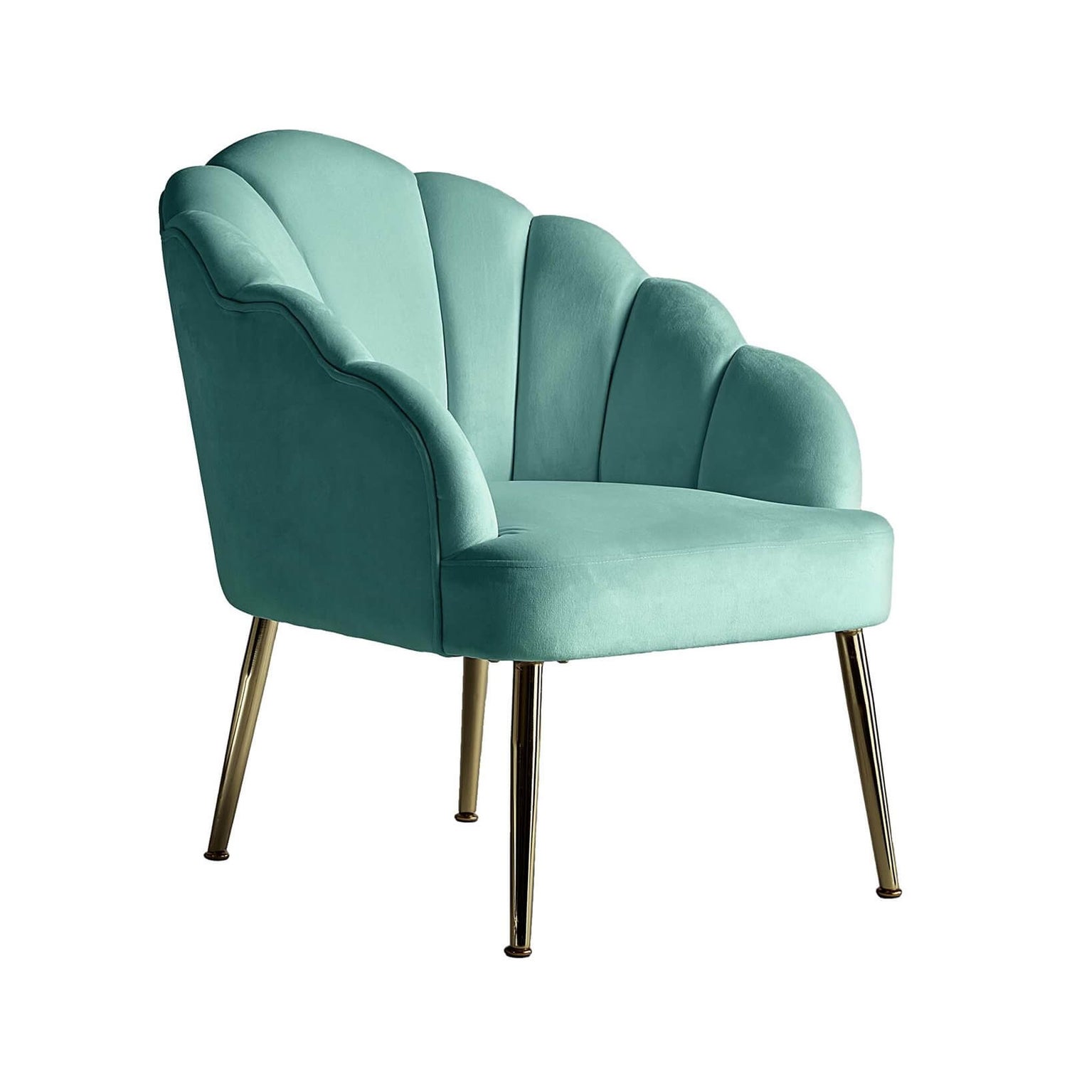 Sophia Scallop Occasional Chair Duck, Duck Egg Blue Dining Chairs