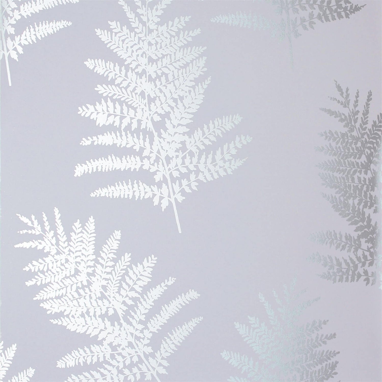 Arthouse Opera Fern Tree Smooth Metallic Silver Wallpaper | Homebase