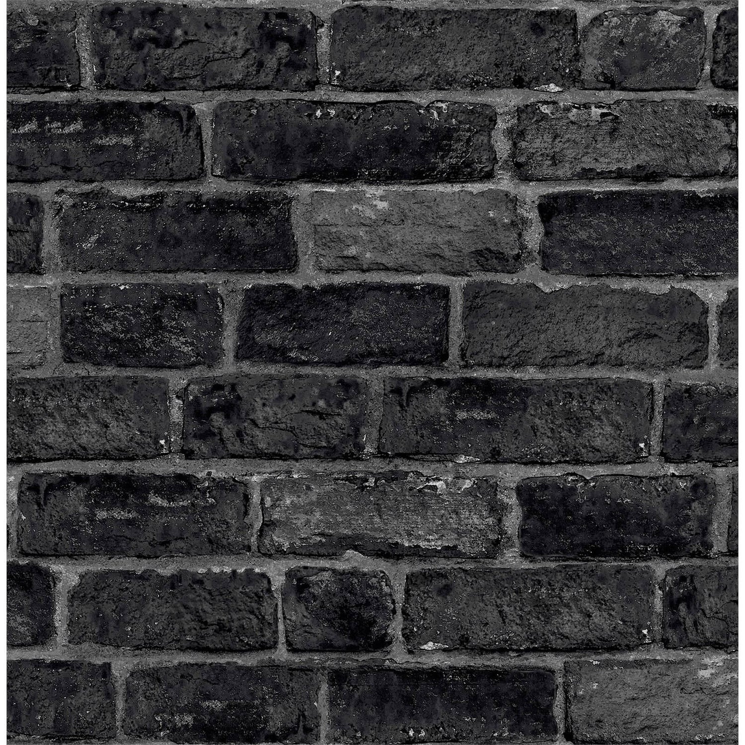 Black and white brick wallpaper clearance