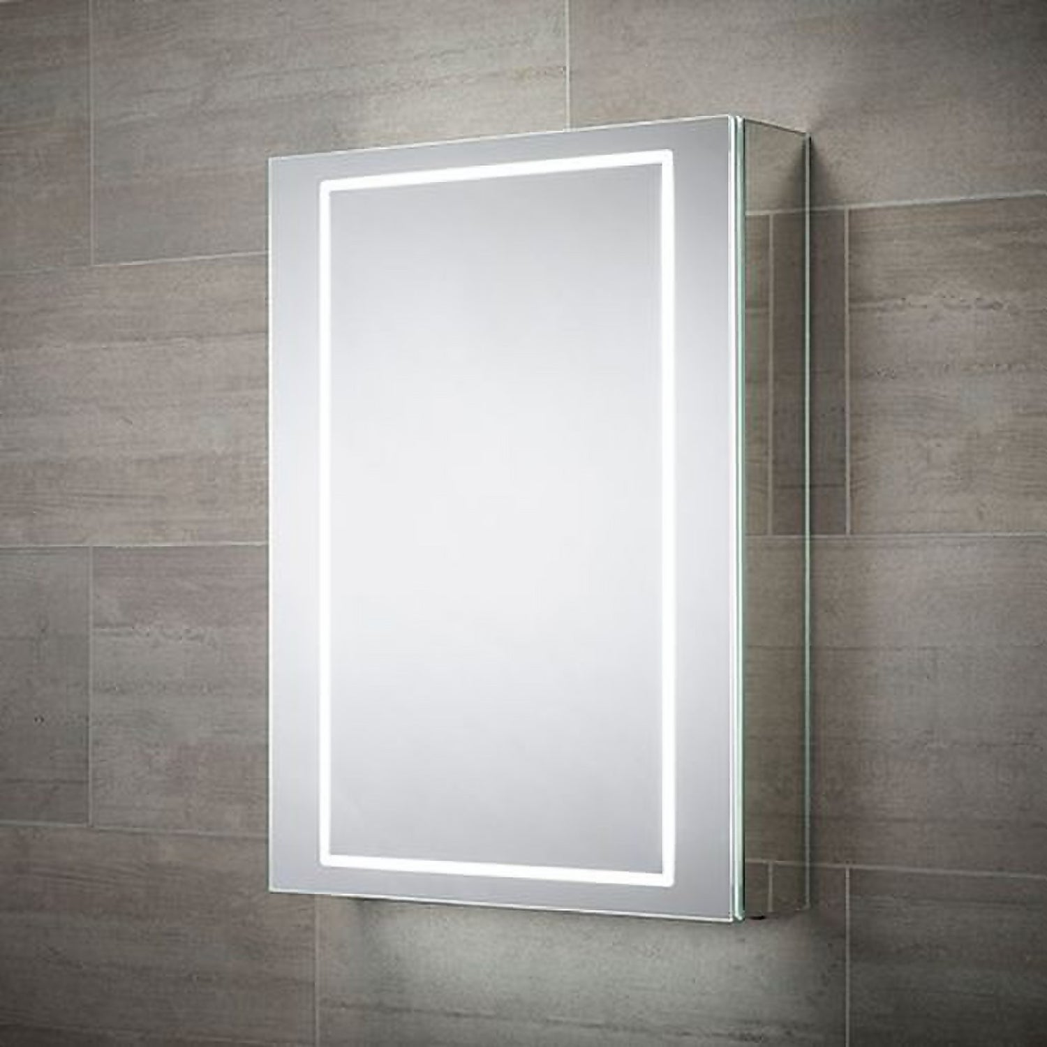 Castor Single Door LED Mirror Cabinet 500x700mm