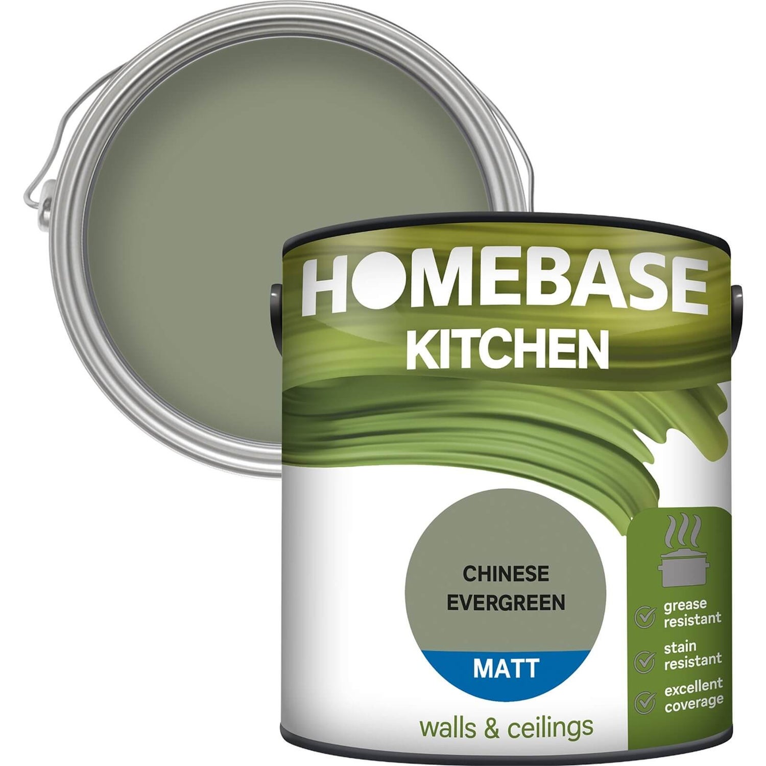 Homebase Kitchen Matt Paint Chinese Evergreen 2.5L Homebase