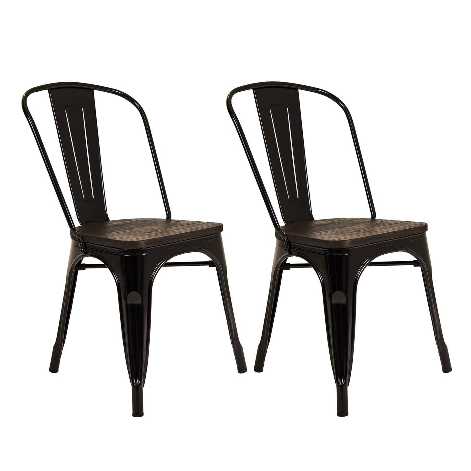 Black iron kitchen deals chairs