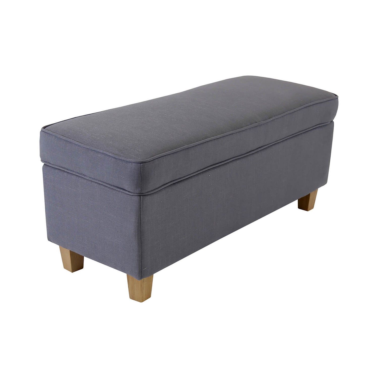 Linen Storage Ottoman Dark Grey Homebase