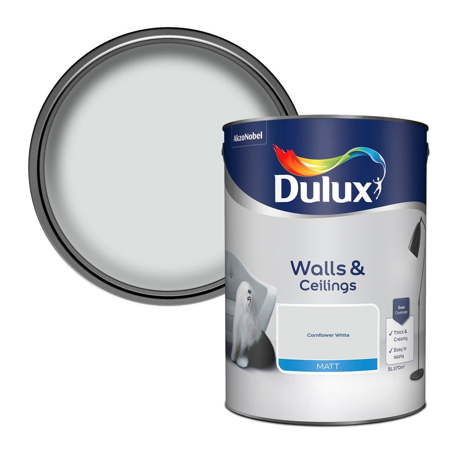 White with a hint online of grey paint