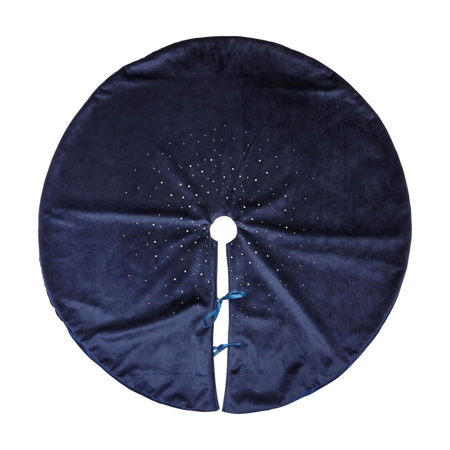 Light blue sale velvet tree skirt