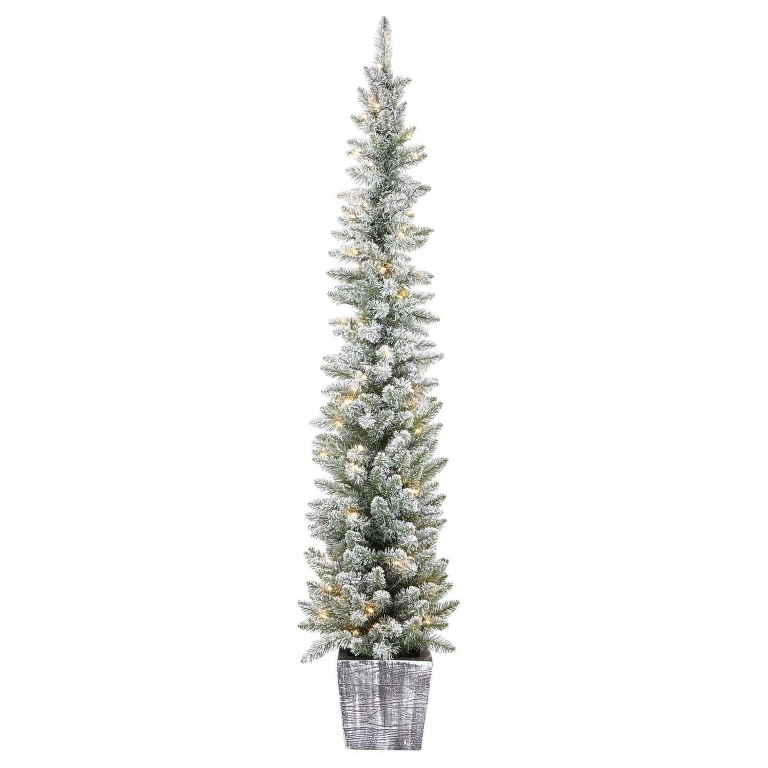 6ft Pre Lit Slim Christmas Tree
