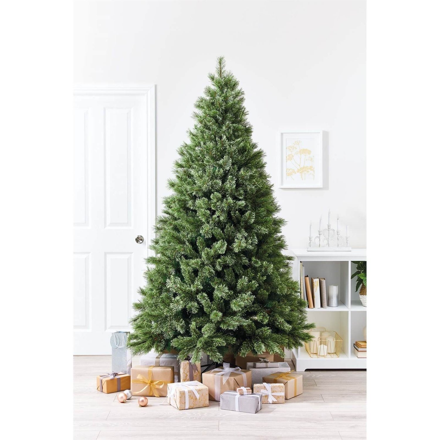 7Ft Green Cashmere Artificial Christmas Tree | Homebase
