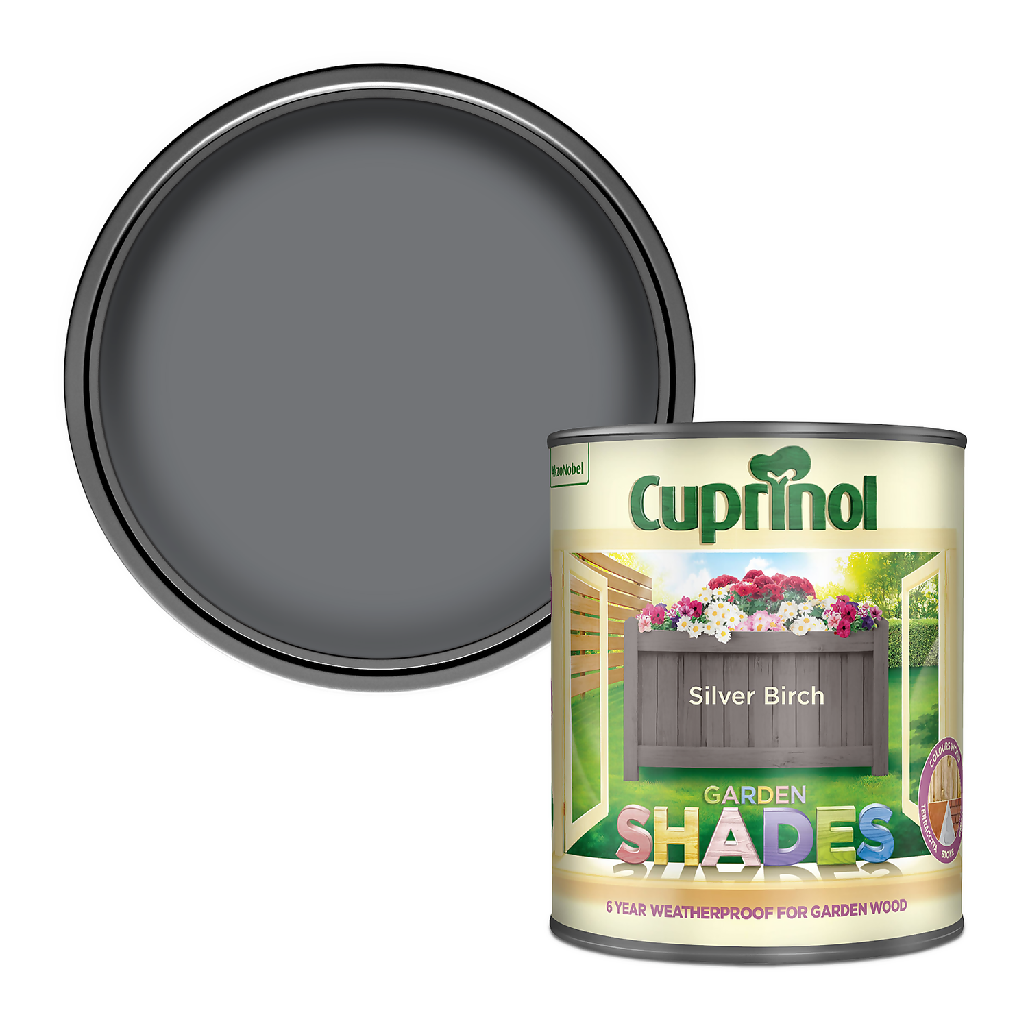 Cuprinol Garden Shades Paint Silver Birch 1L Homebase