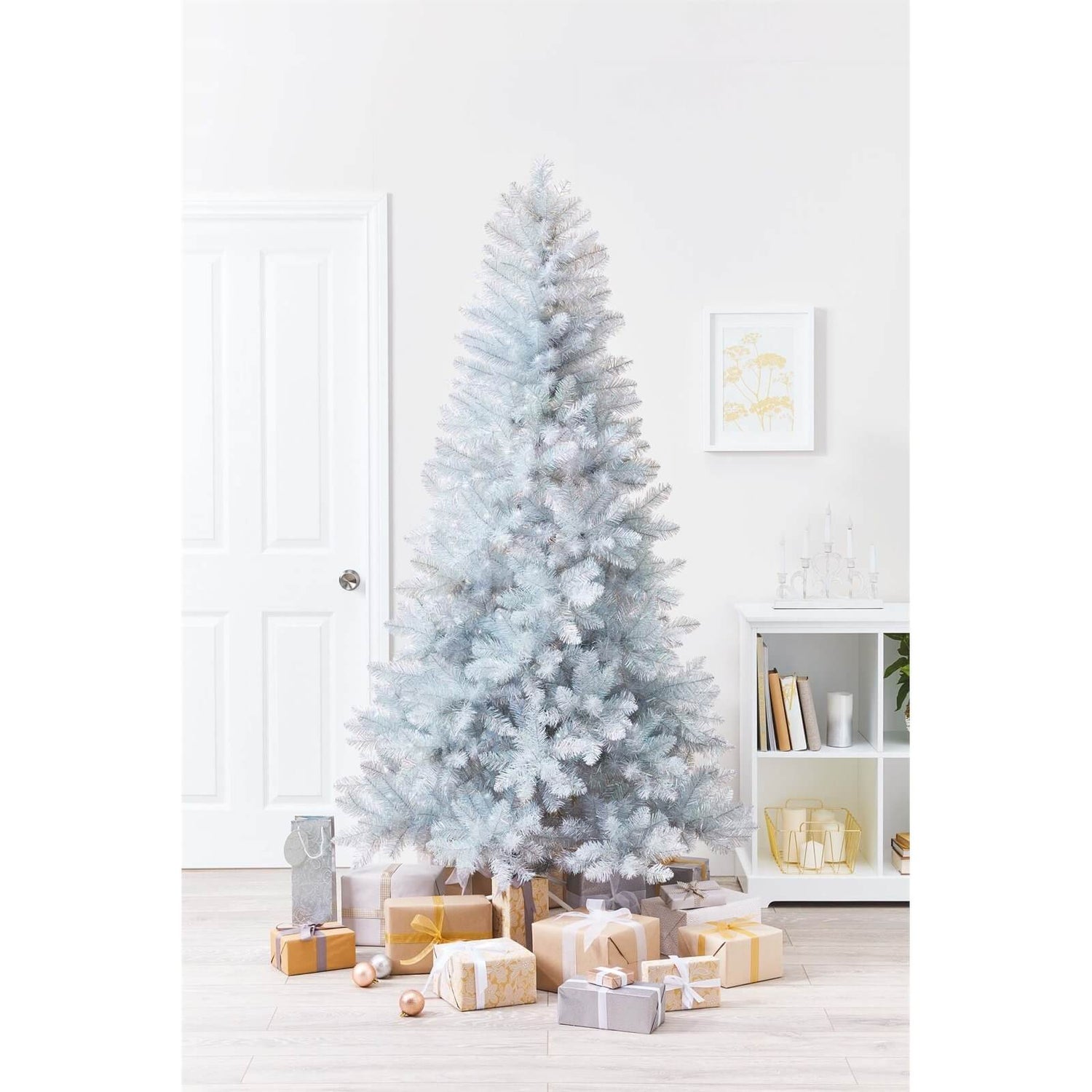 Silver 7ft christmas tree clearance