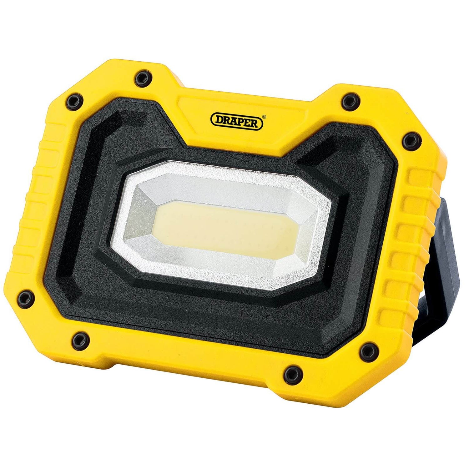 draper rechargeable cob worklight with wireless speaker homebase