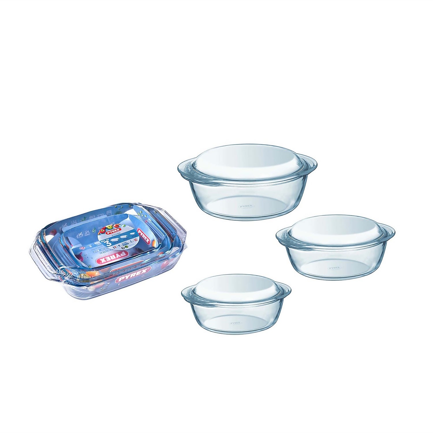 pyrex irresistible pyrex essentials 6 piece bundle homebase