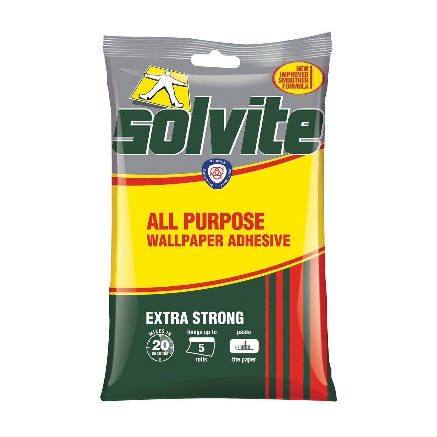 Solvite All Purpose Wallpaper Adhesive - 5 Rolls | Homebase