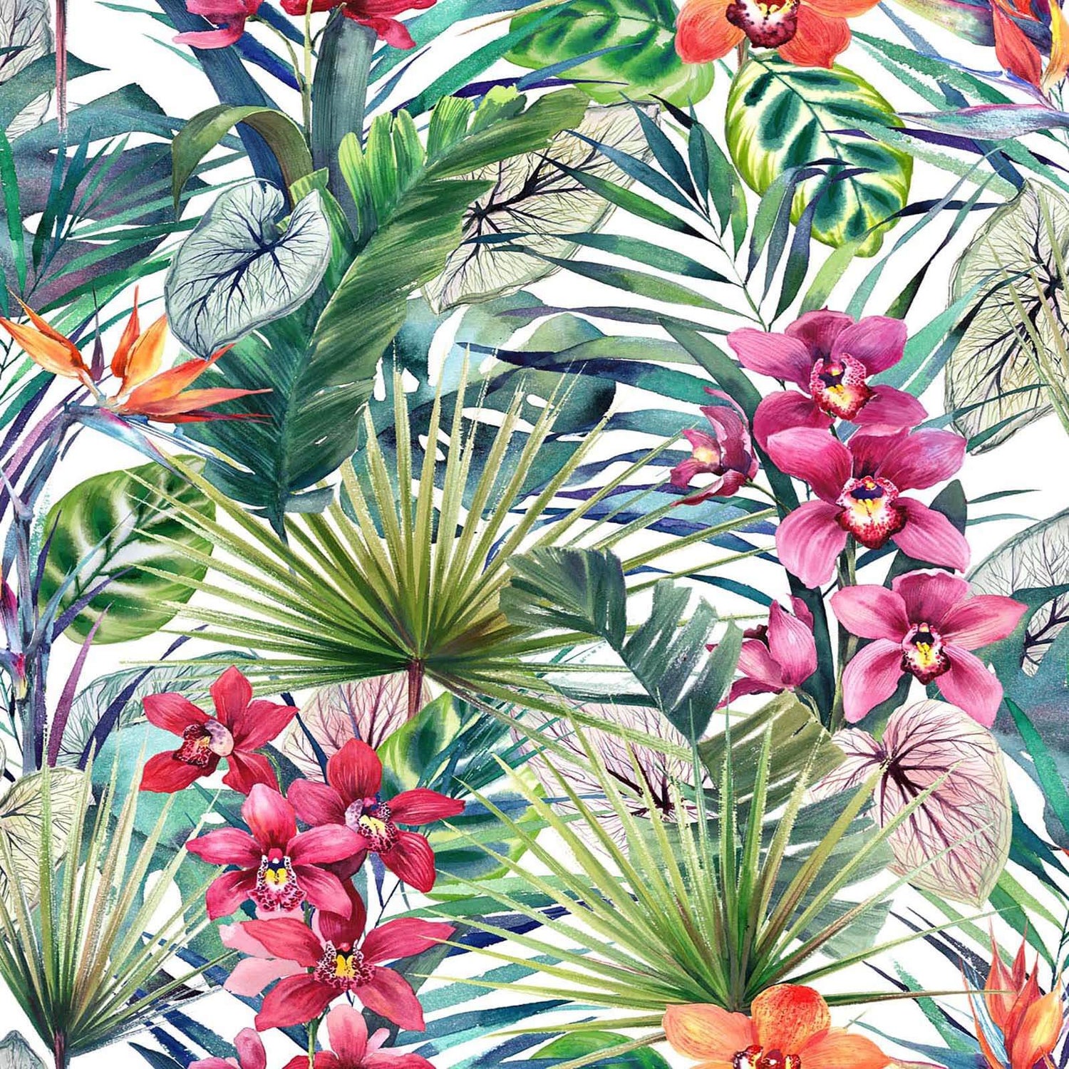 colorful flowers background vector seamless pattern realistic tropical  floral seamless pattern fashionable flowers decorative summer design floral  wallpaper fabric texture nature wallpaper 11096383 Vector Art at Vecteezy