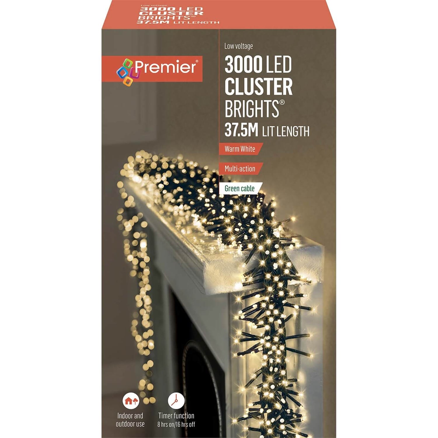 3000 cluster store lights warm white