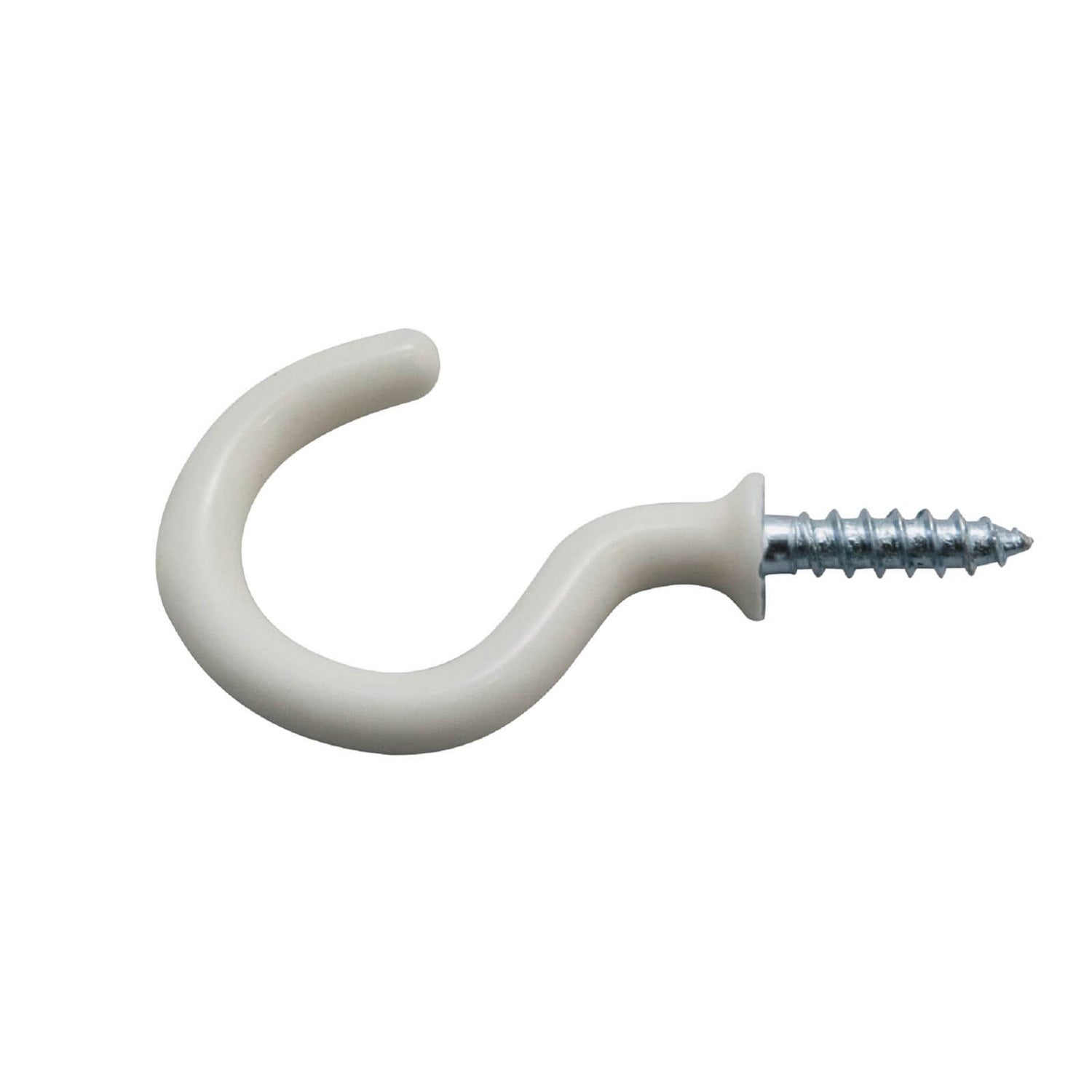 Round Cup Hook - White - 25 Pack