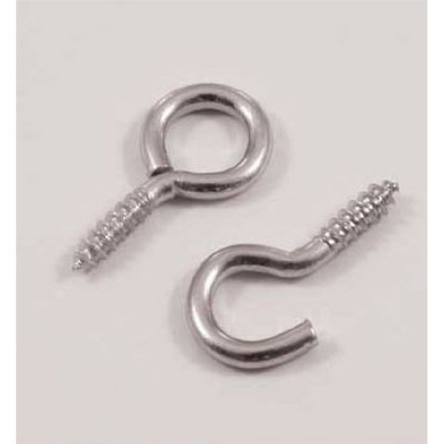 Screw Hooks and Eyes - Zinc Plated - 8 Pairs