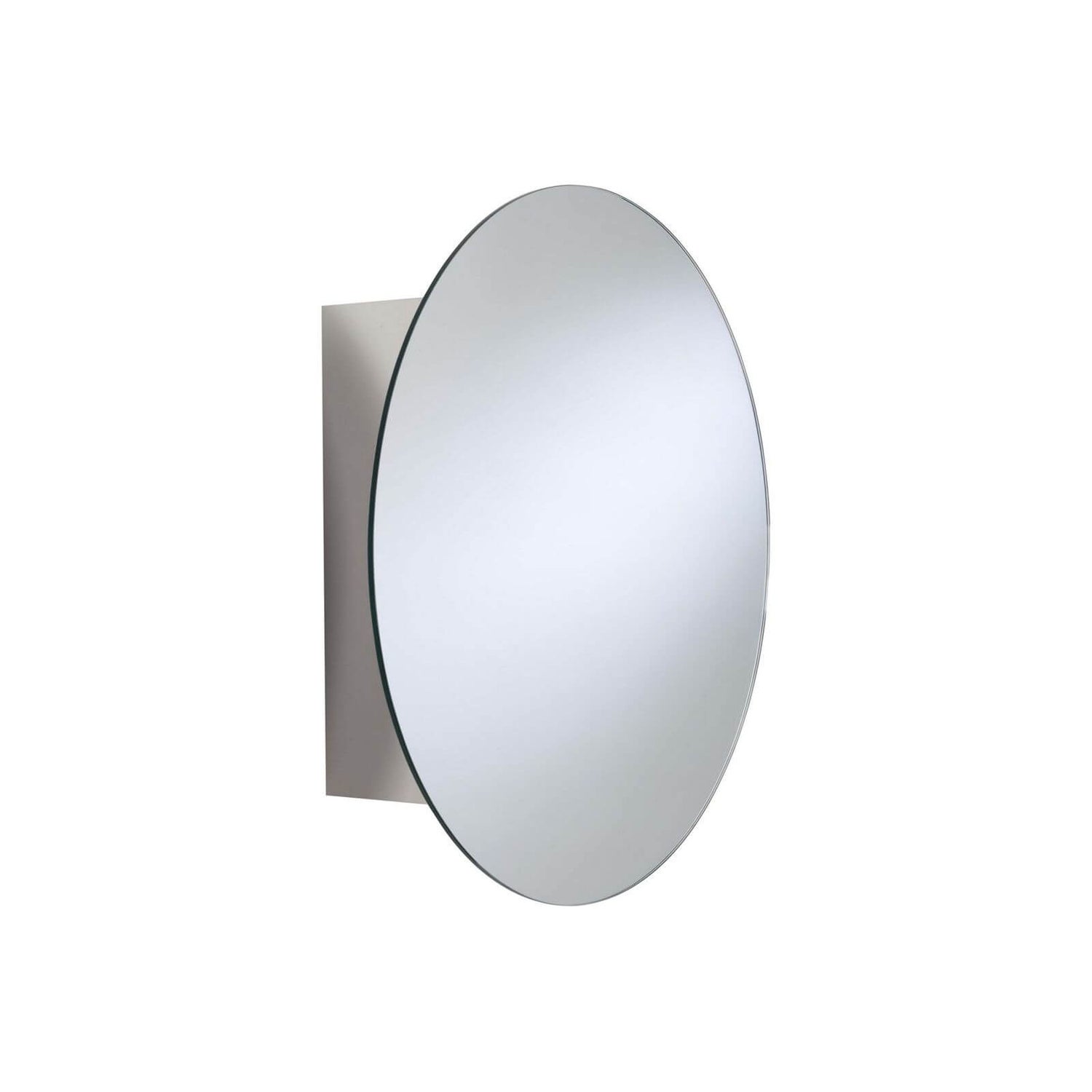 Croydex Missouri Round Mirror Door, Bathroom Cabinet With Circular Mirror