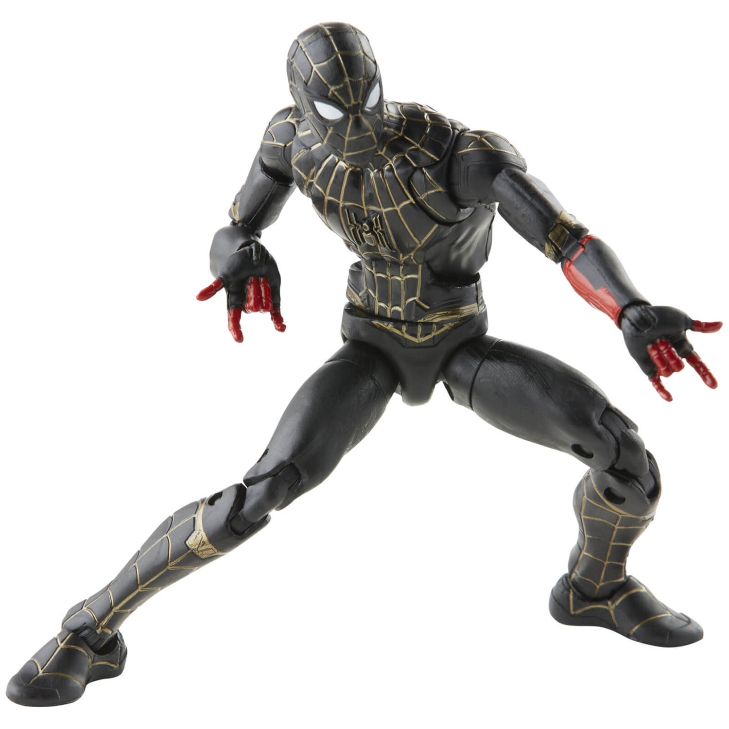 Hasbro Marvel Legends Series Black & Gold Suit Spider-Man 6 Inch Action Figure and Build-A-Figure Part