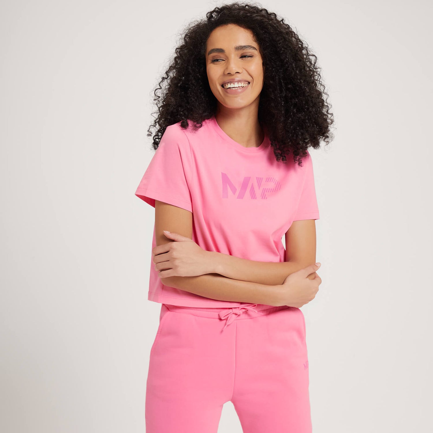 MP Damen Fade-Grafik Crop-T-Shirt — Candy Floss - XS