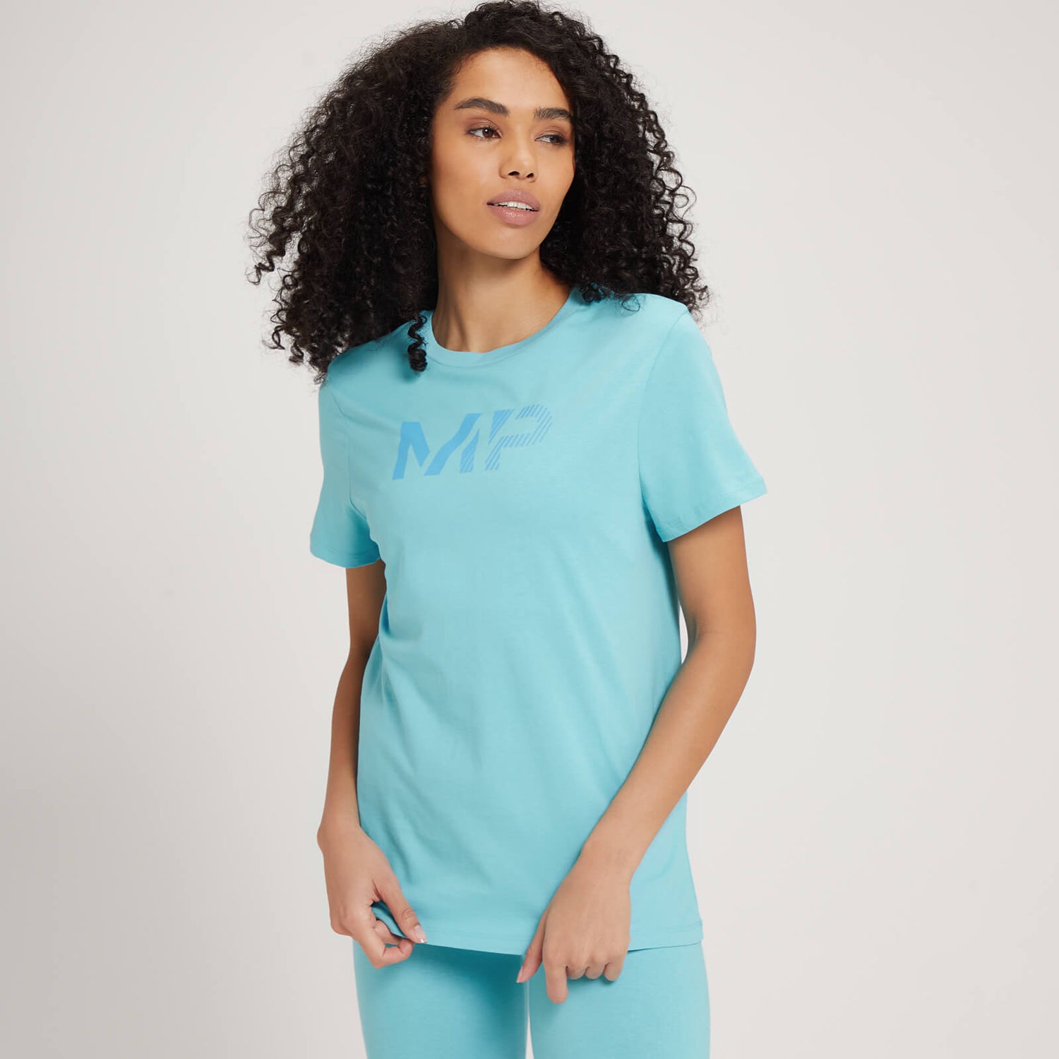 Camiseta con estampado gráfico gradual para mujer de MP - Azul cielo