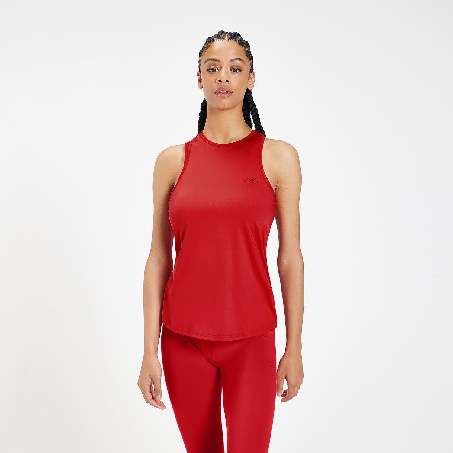 MP dámské tričko bez rukávů s vykrojenými průramky Infinity Mark Training – červené - XS