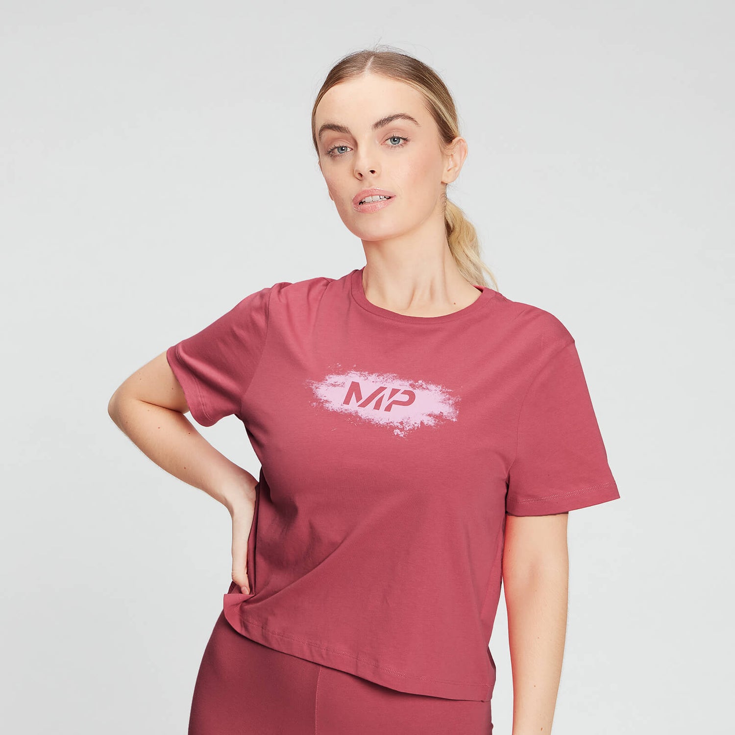 MP Women's Chalk Graphic Crop T-Shirt - Berry Pink - XS