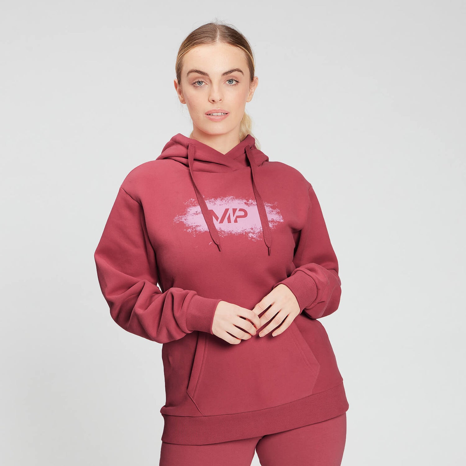 MP Women's Chalk Graphic Hoodie - Berry Pink - XS