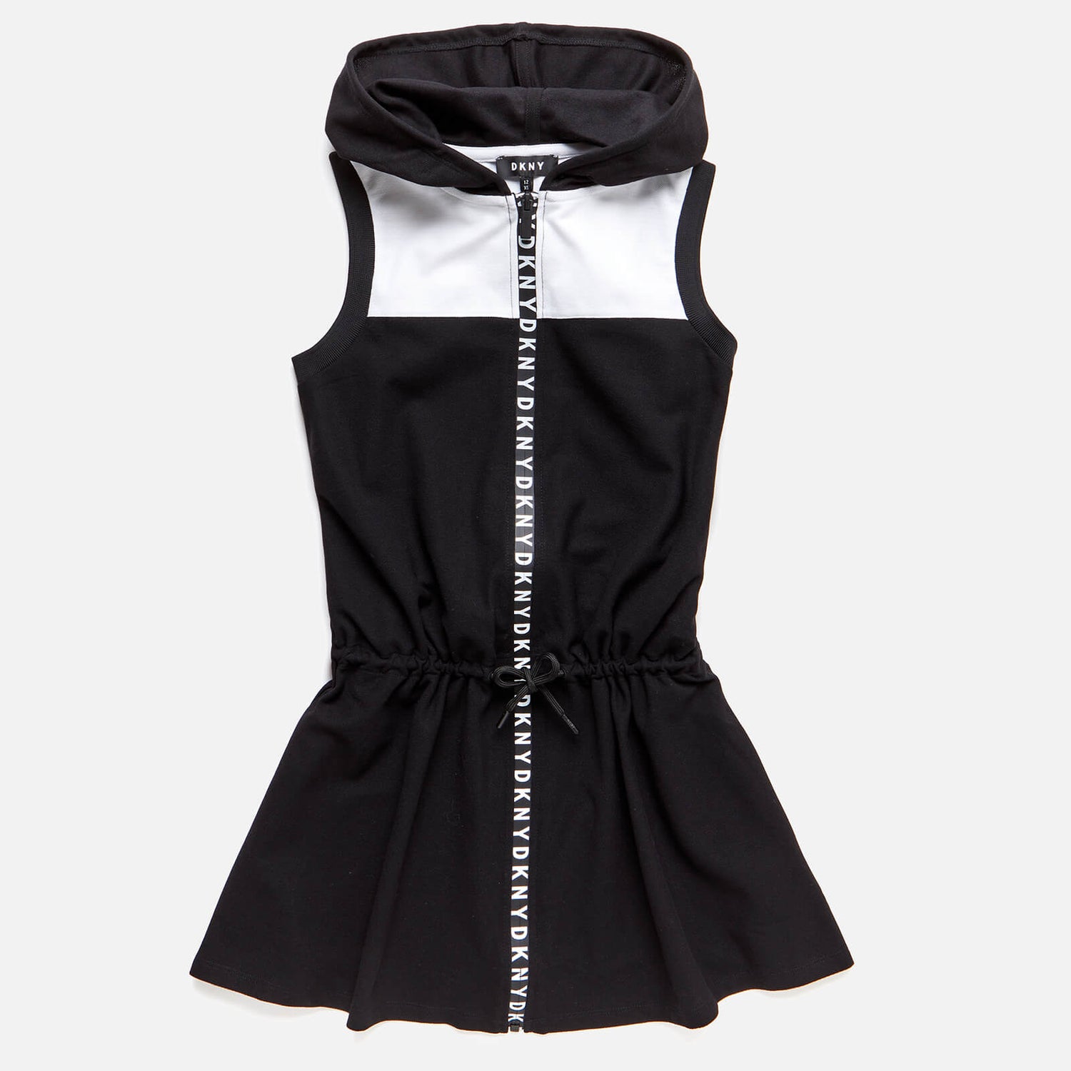 DKNY Girls' Hooded Zip Dress - Black