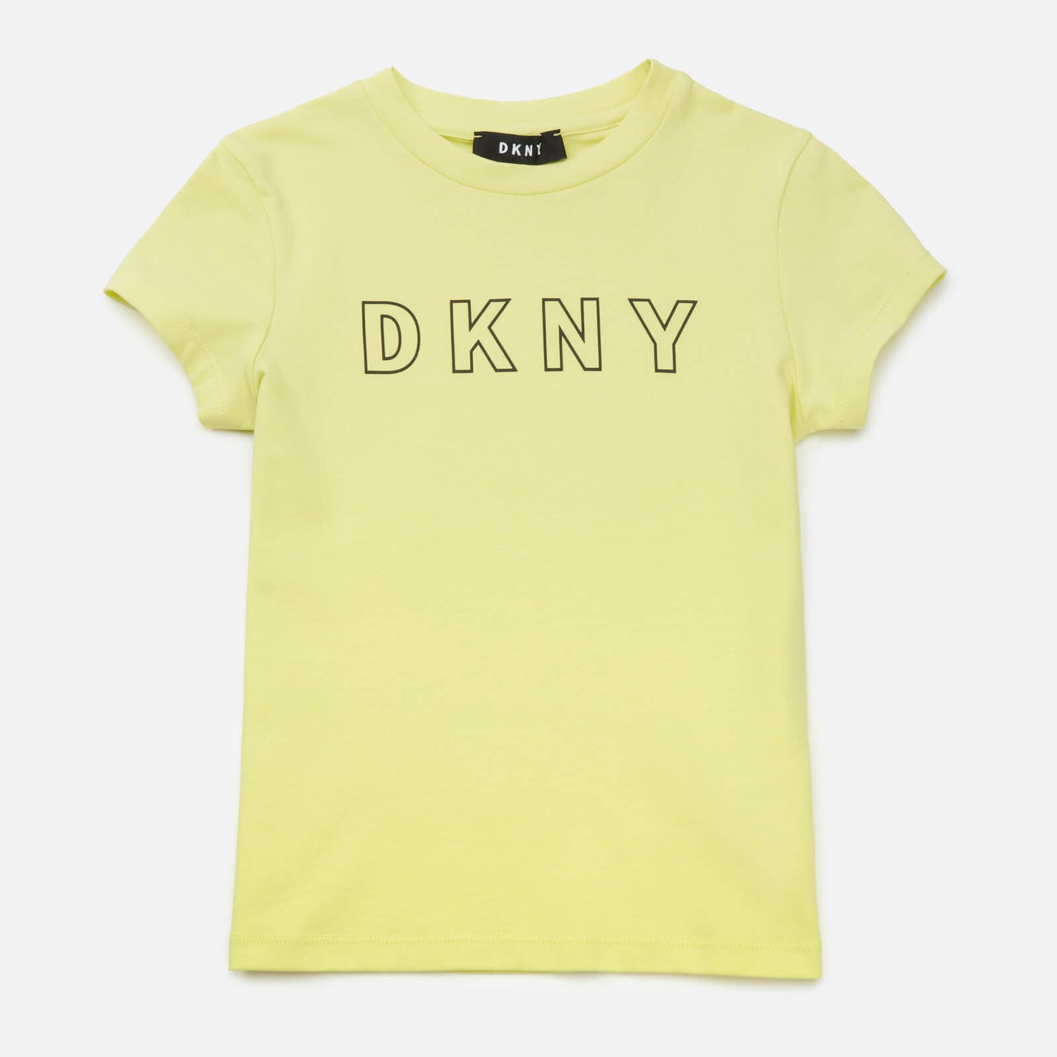 DKNY Girls' Outline Logo T-Shirt - Yellow