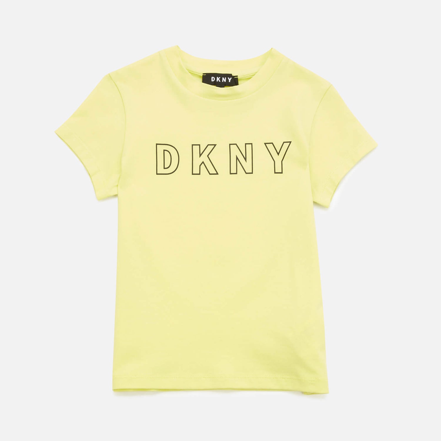 DKNY Girls' Outline Logo T-Shirt - Citrine - 6 Years