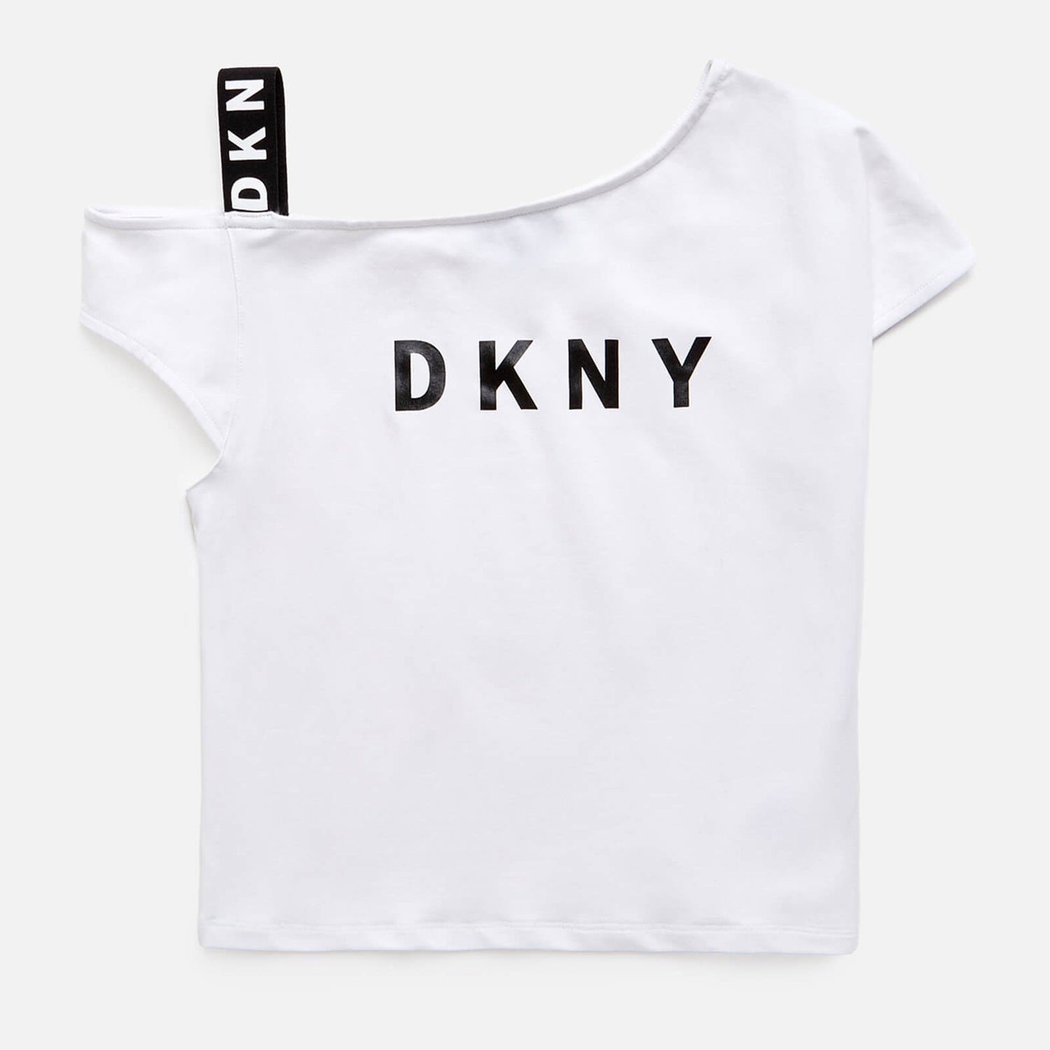 DKNY Girls' Off The Shoulder T-Shirt - White