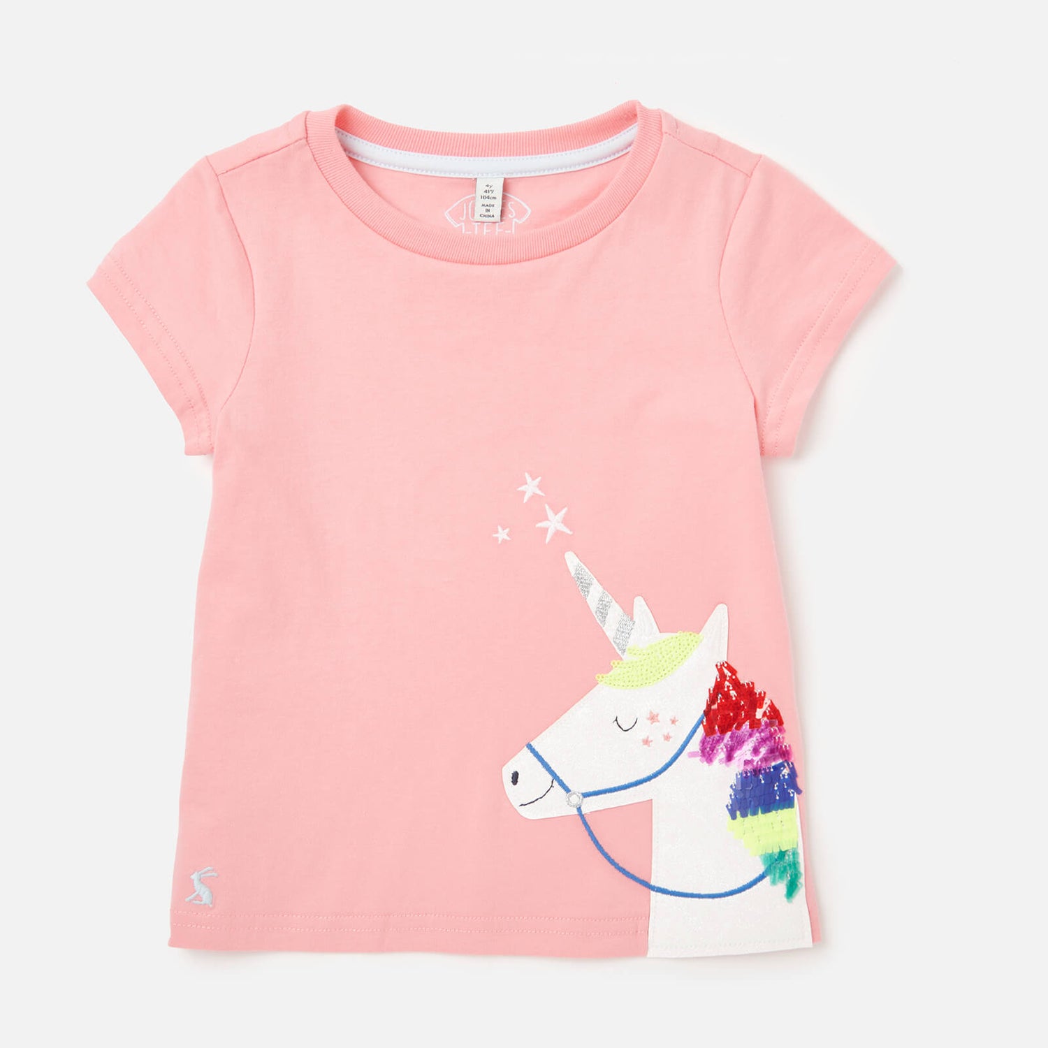 Joules Girls' Astra T-Shirt - Pink Unicorn