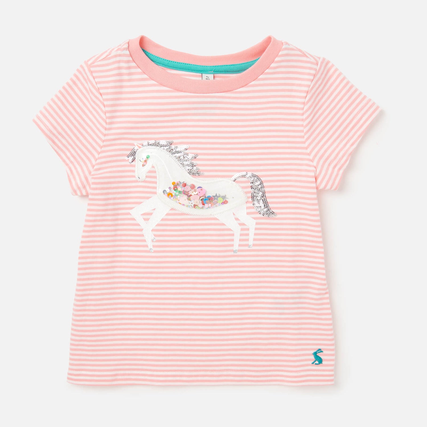 Joules Girls' Paige Unicorn T-Shirt - Pink Unicorn