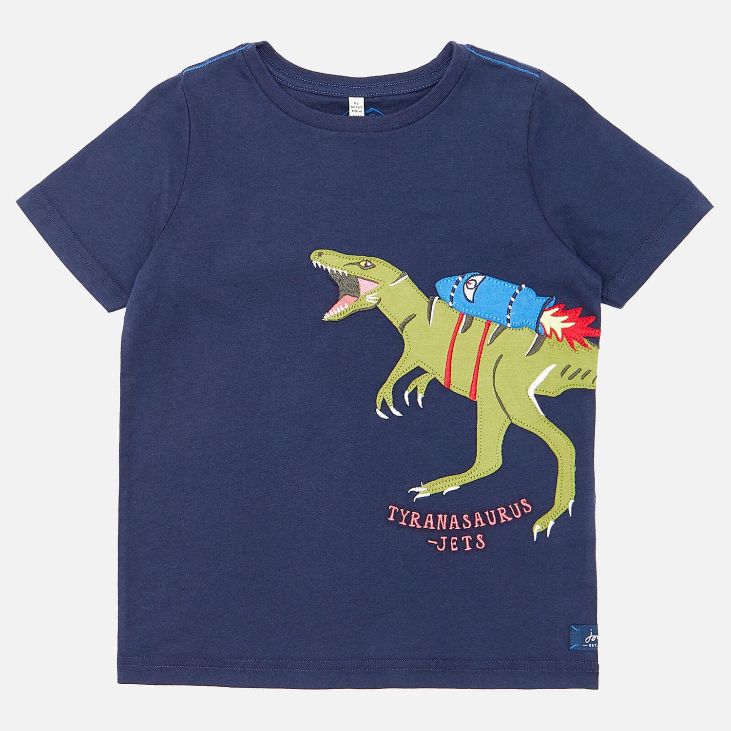 Joules Boys' Archie T-Shirt - Navy Dino - 2 Years