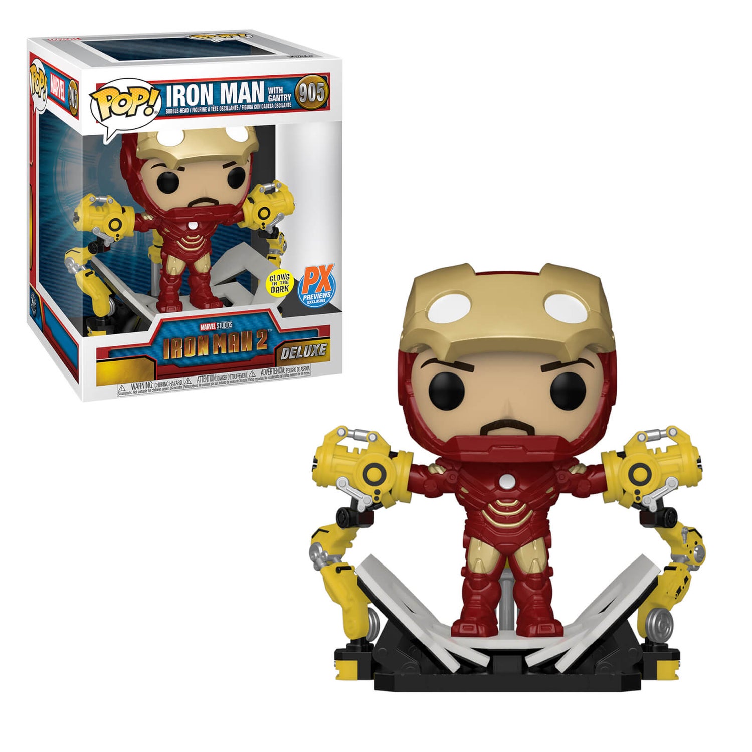 PX Previews Marvel Iron Man Mark IV with Gantry EXC Deluxe Funko Pop Vinyl