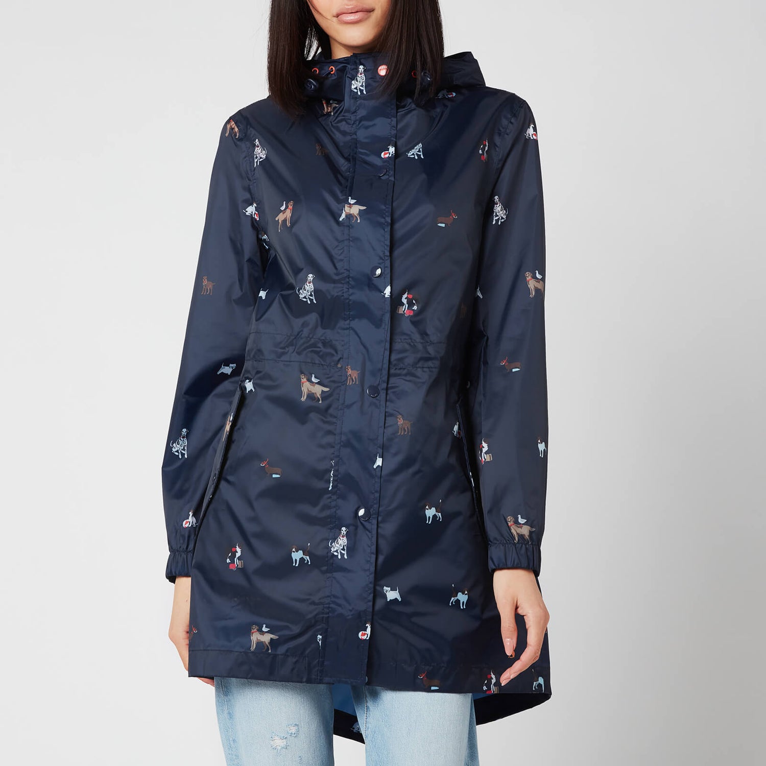 Joules Women's Golightly Packable Jacket - Navy Dog