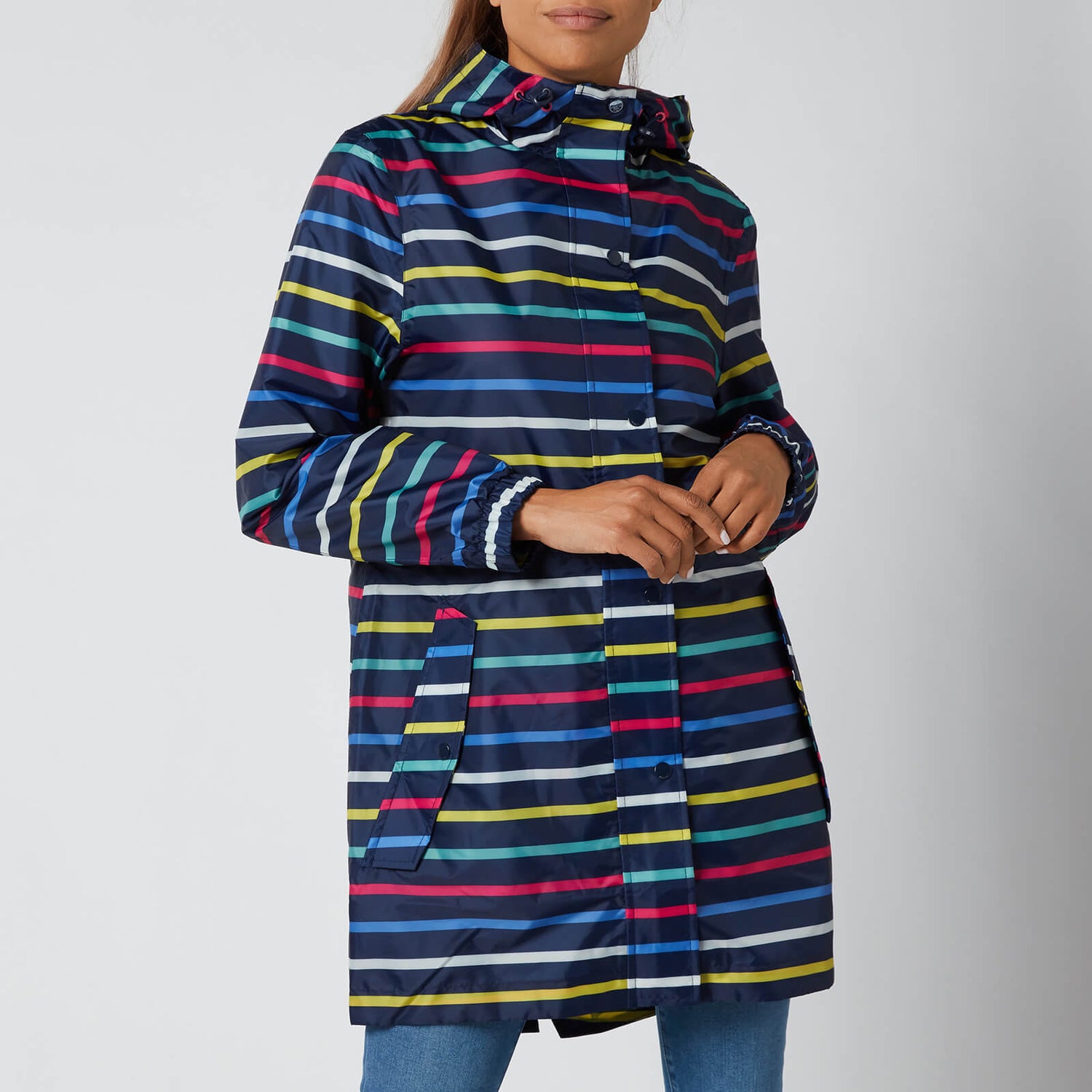 Joules Women's Golightly Packable Jacket - Multi Stripe