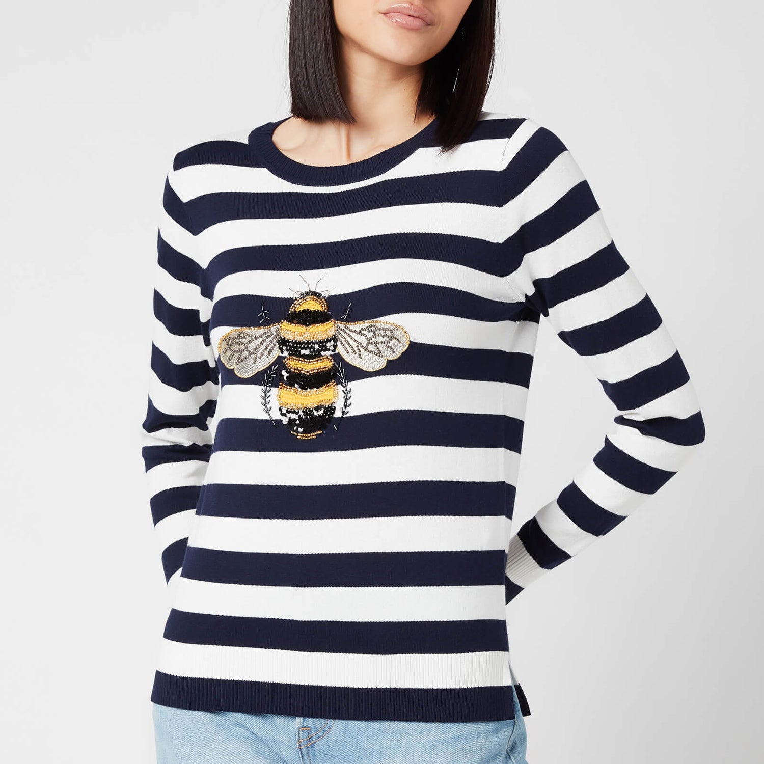 Joules Women's Miranda Luxe Knitted Sweatshirt - Navy Stripe
