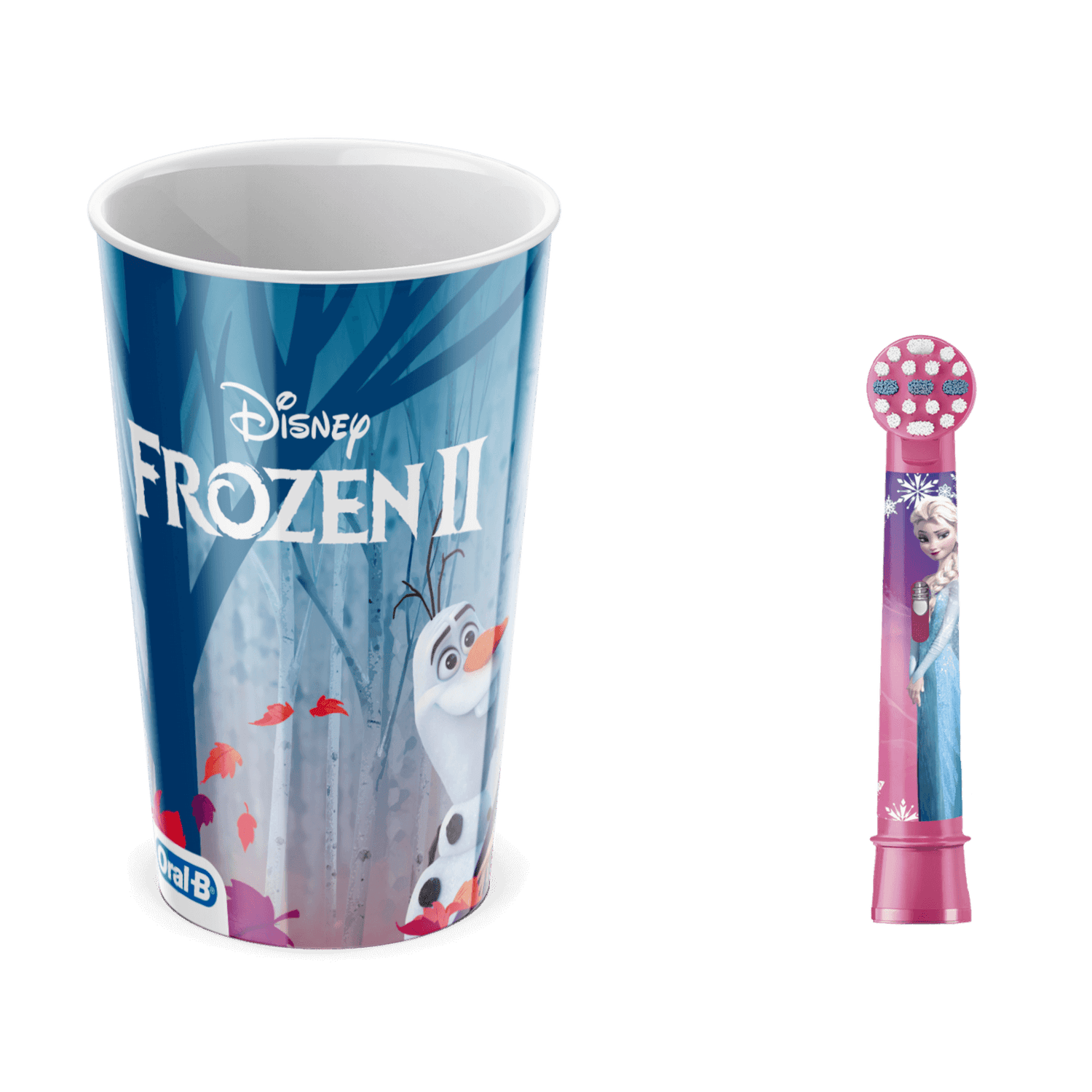 Oral-B Frozen Vervangende Opzetborstel en Plastic Beker