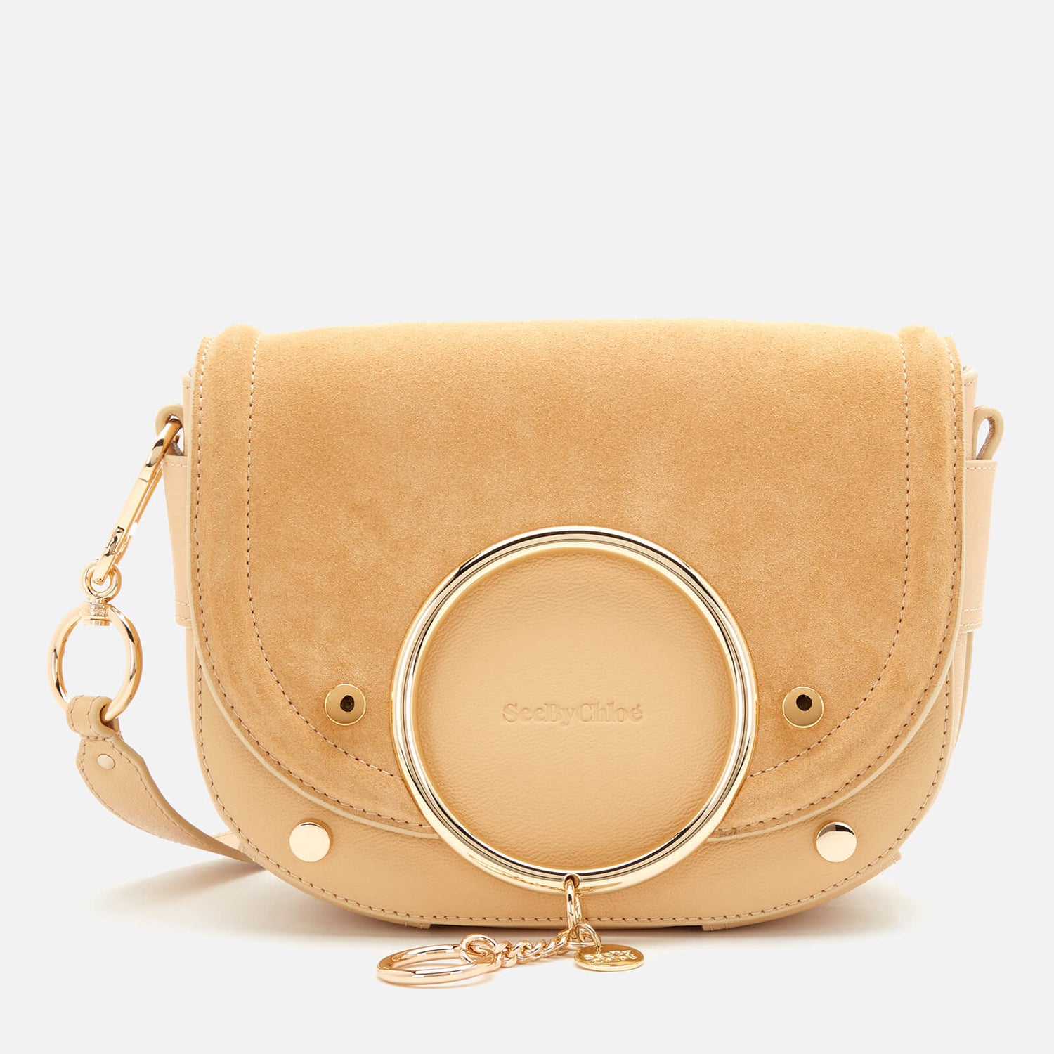 See by Chloé Women's Mara Suede/Leather Cross Body Bag - Seed Brown