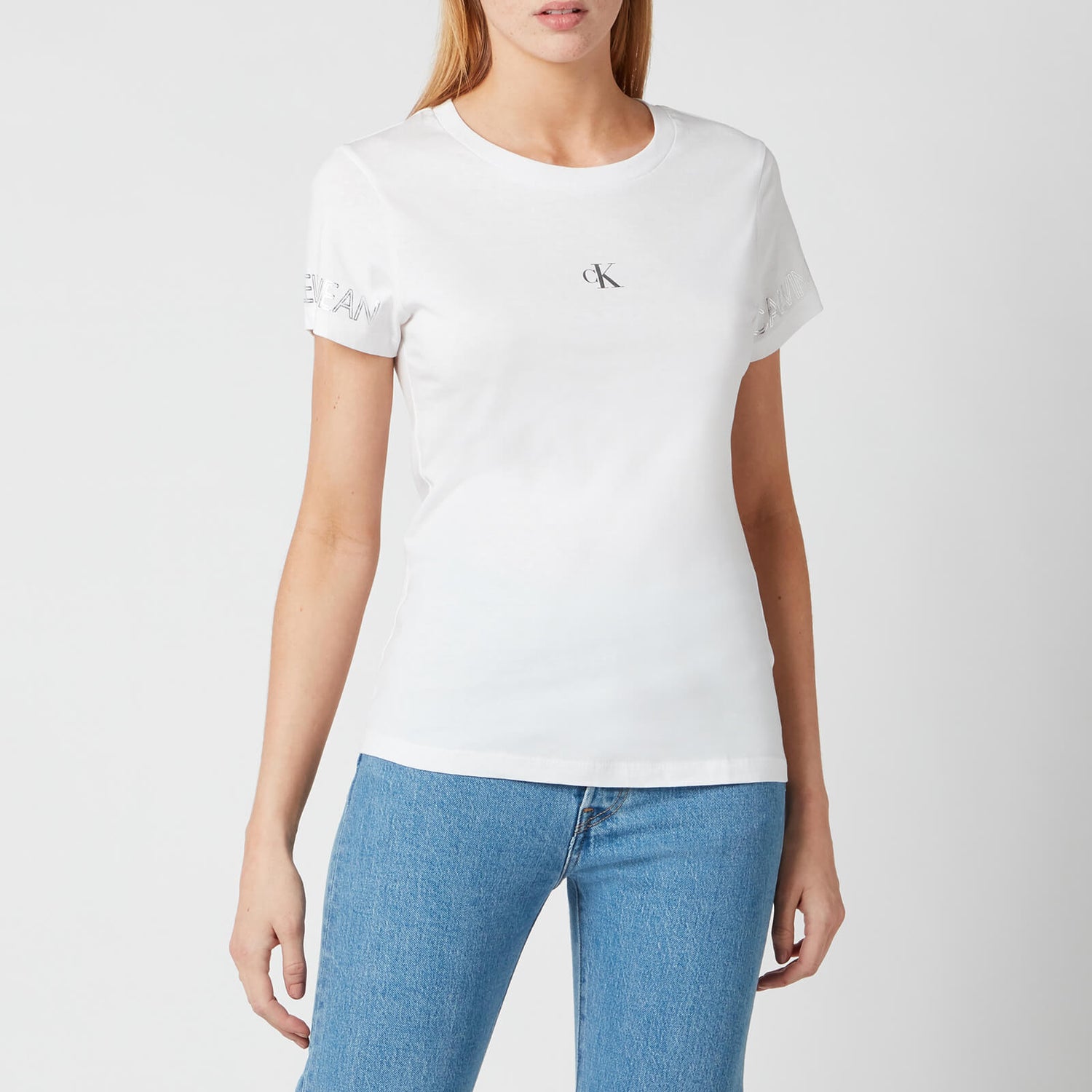 Calvin Klein Jeans Women's Outline Logo T-Shirt - Bright White