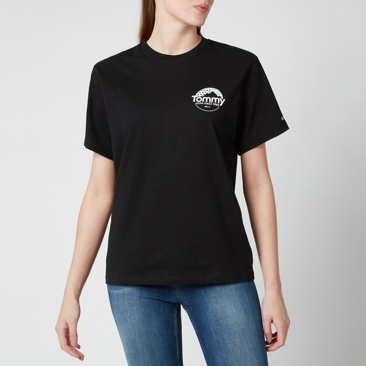 Tommy Jeans Women's Tjw Circle Mountain T-Shirt - Black
