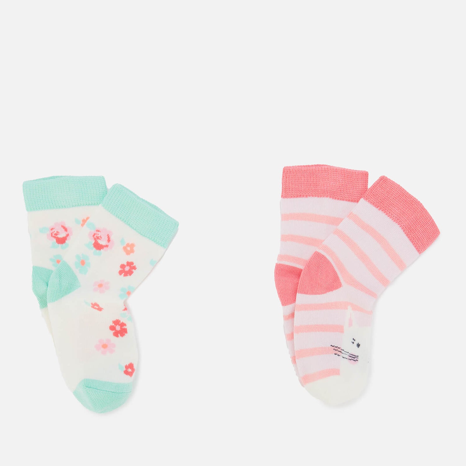 Joules Baby Floral and Cat Socks (2 Pack)