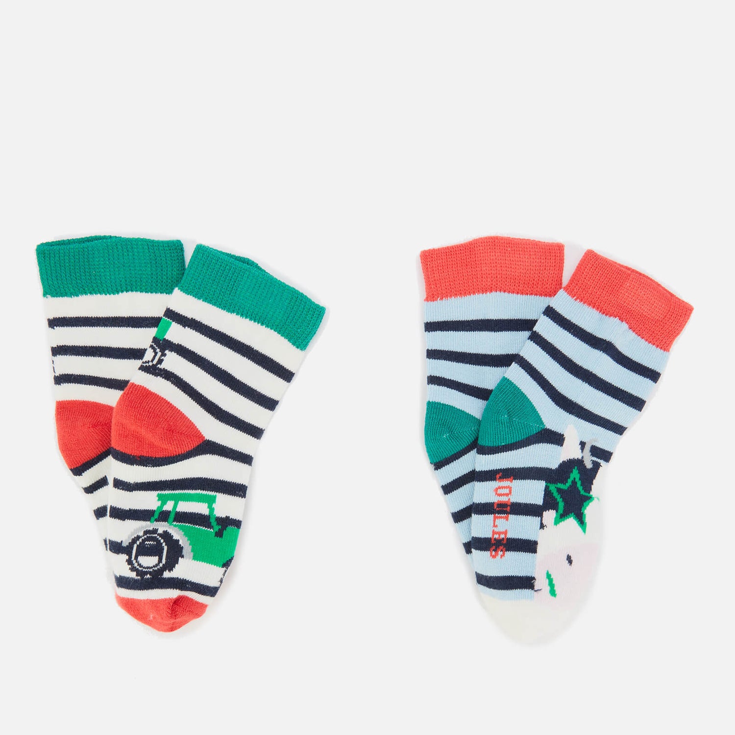 Joules Baby Tractor & Cow Socks (2 Pack)